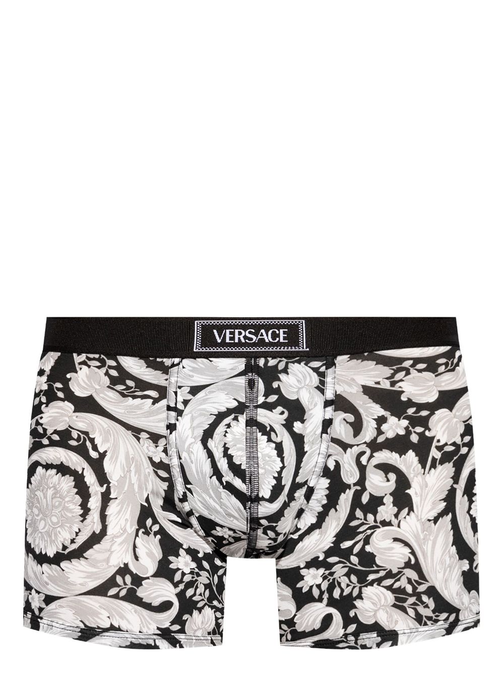 Versace Barocco stretch-cotton boxers - White von Versace