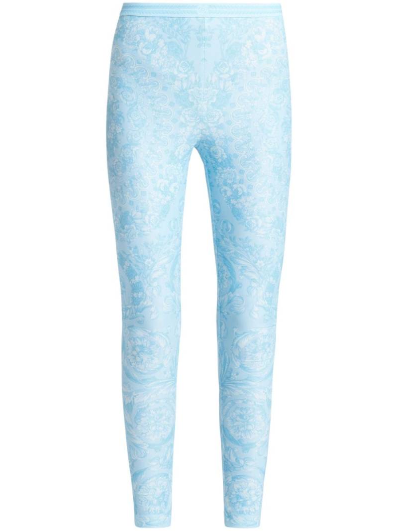 Versace Baroque-print leggings - Blue von Versace