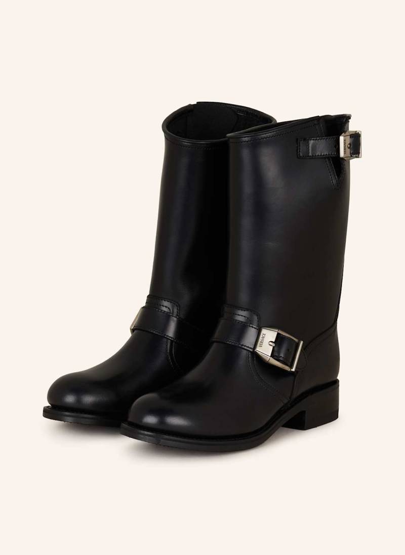 Versace Biker Boots schwarz von Versace