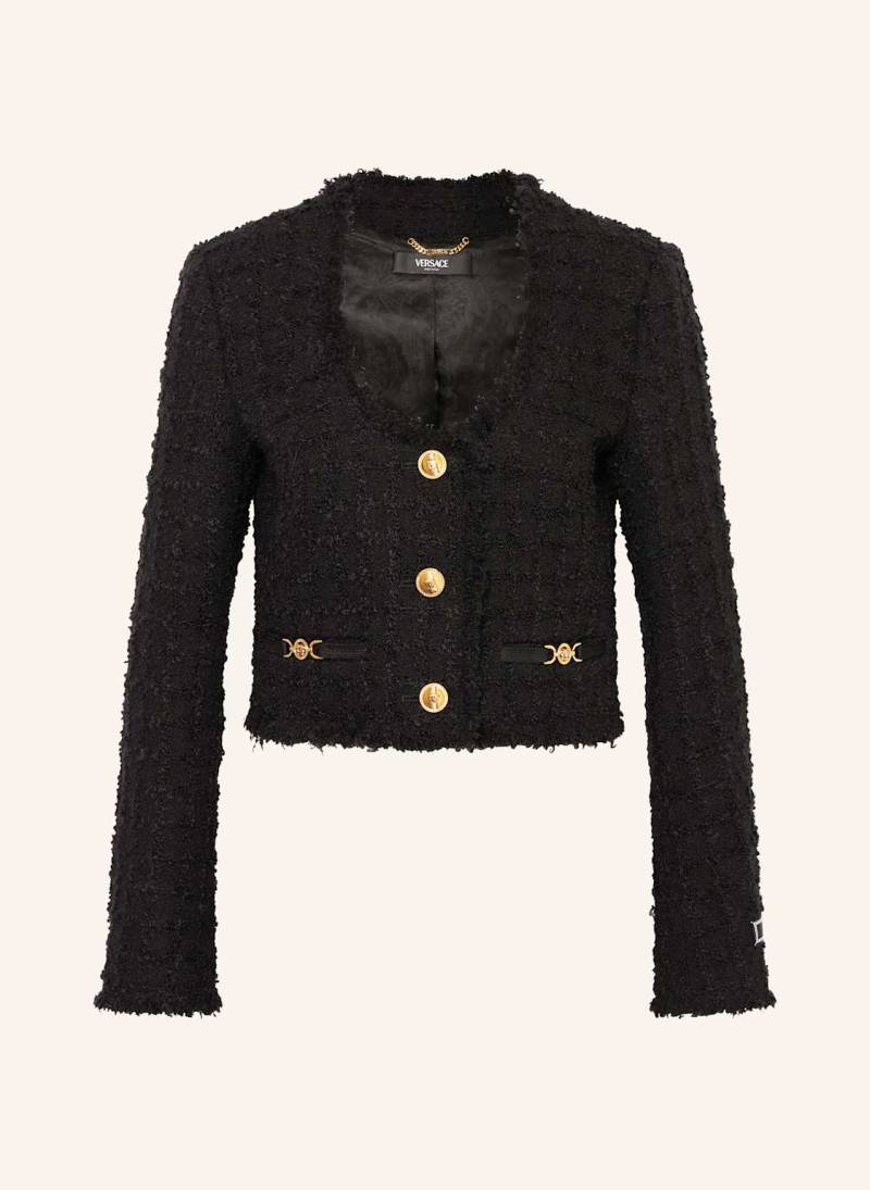 Versace Bouclé-Jacke schwarz von Versace