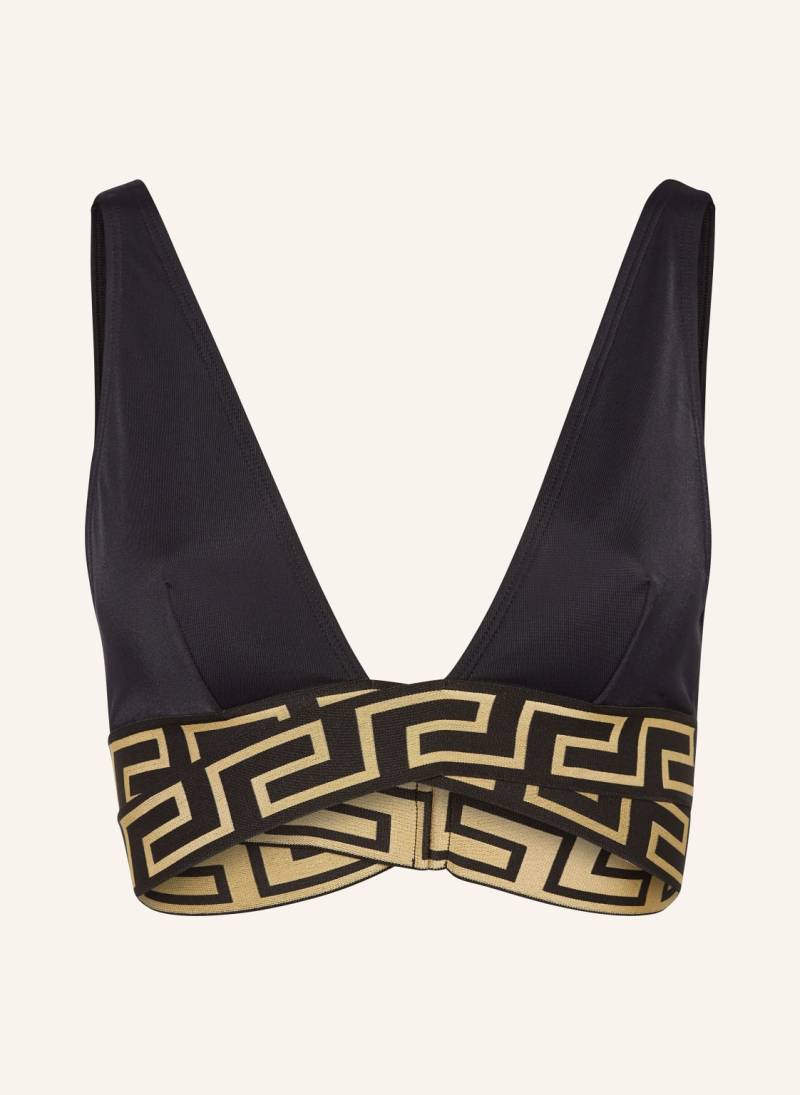 Versace Bralette-Bikini-Top schwarz von Versace