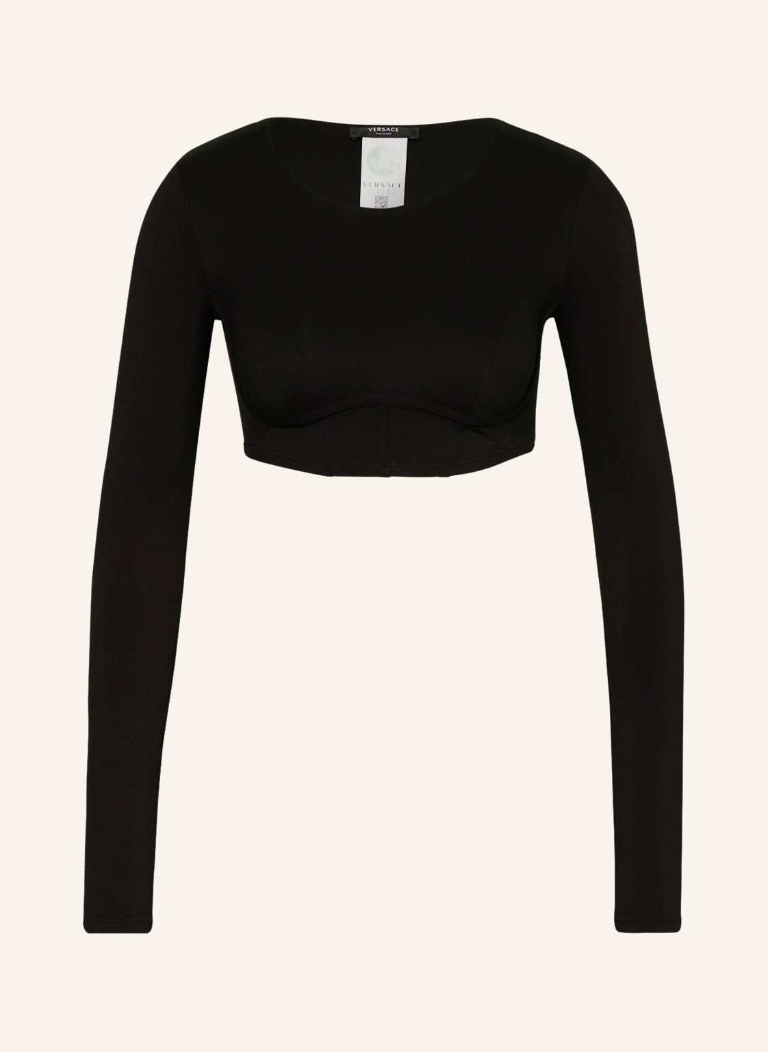 Versace Cropped-Longsleeve Solid schwarz von Versace