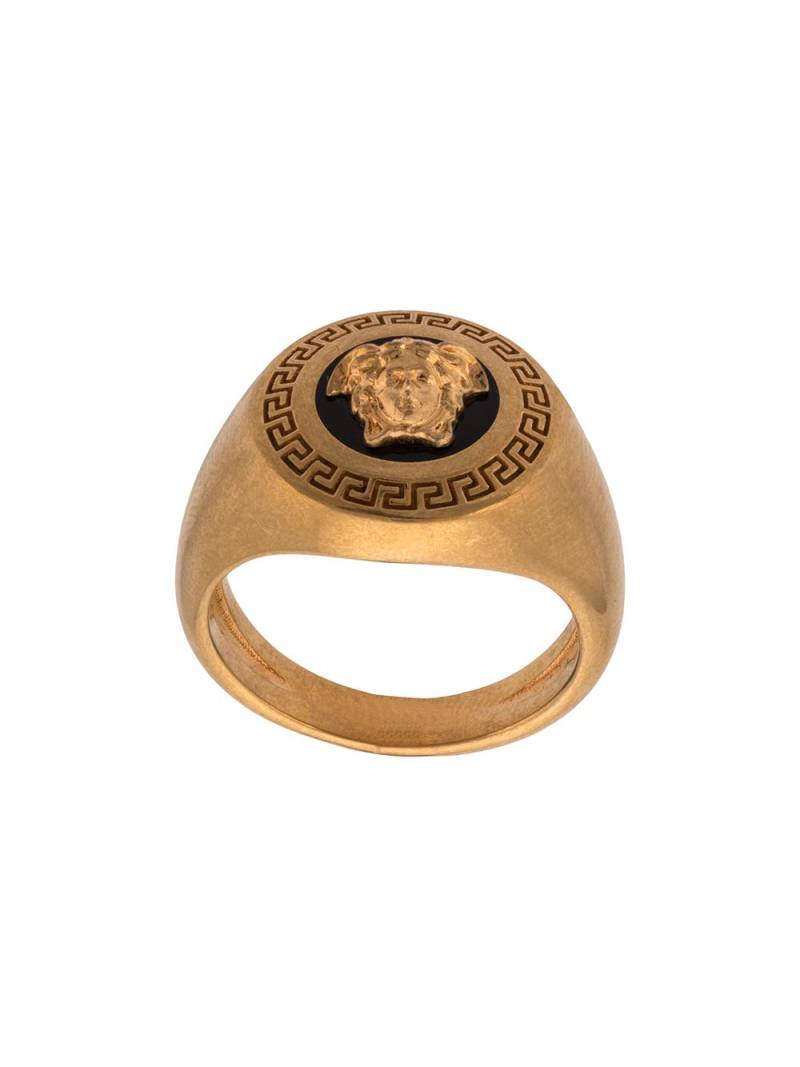 Versace Medusa enamel signet ring - Gold von Versace