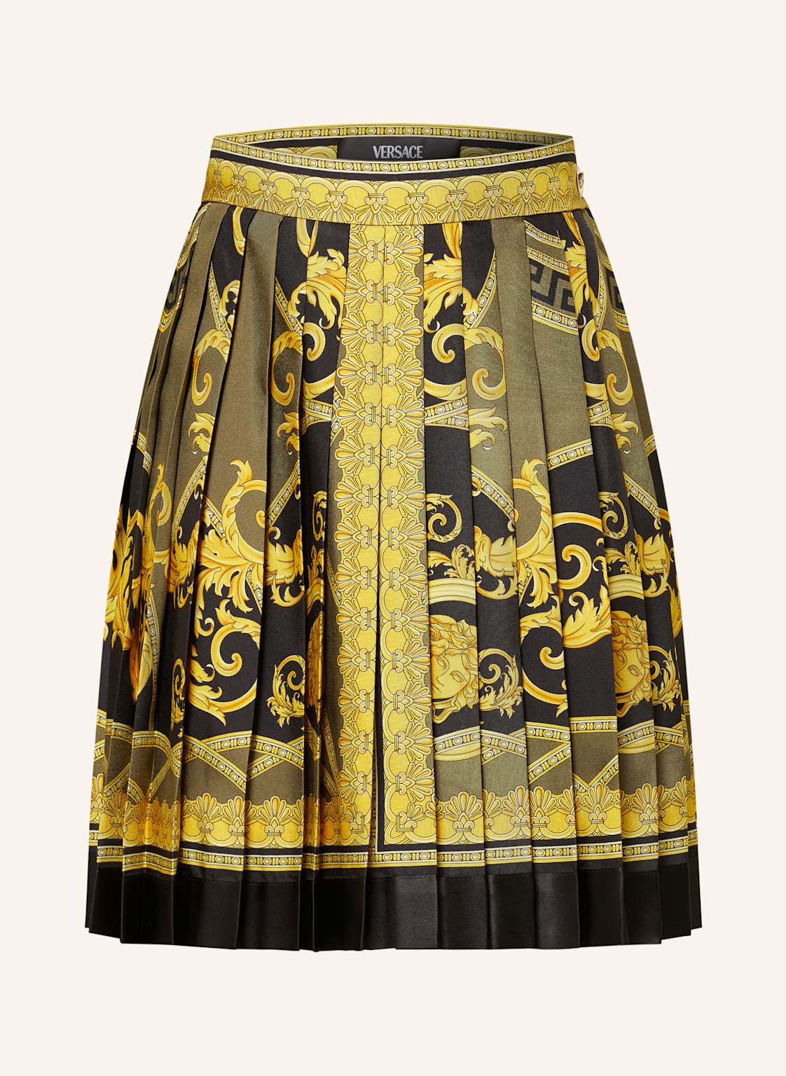 Versace Faltenrock Aus Seide gelb Versace Faltenrock Aus Seide gelb von Versace