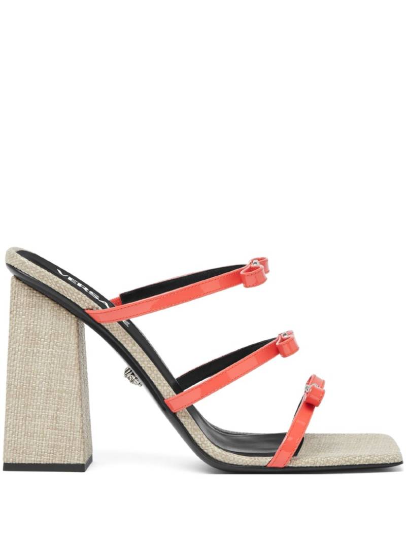 Versace Gianni Ribbon 95mm sandals - Orange von Versace