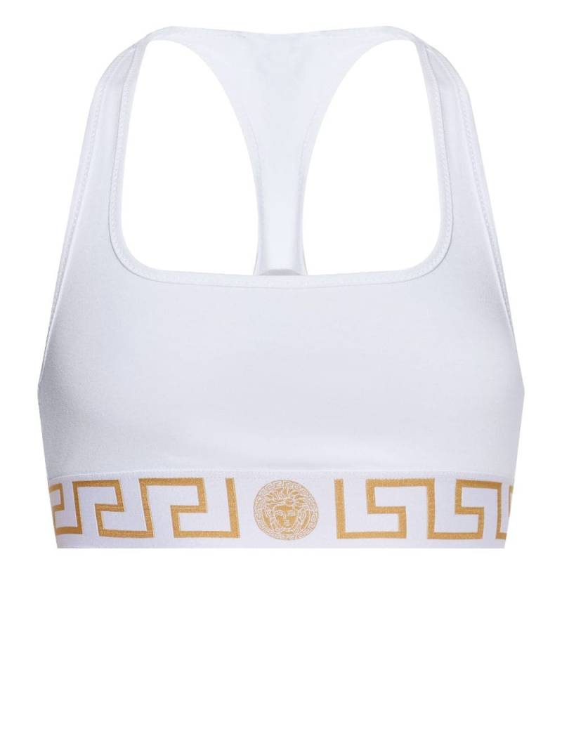 Versace Greca Border bralette - White von Versace