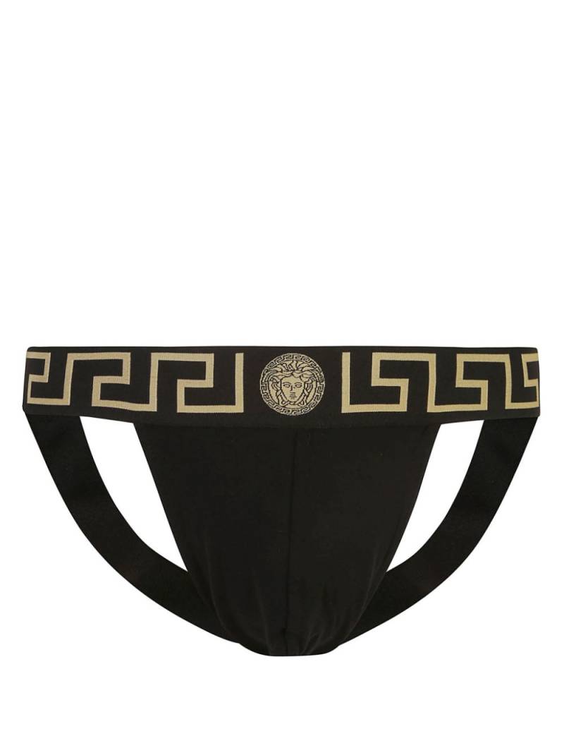 Versace Greca Border jockstrap - Black von Versace