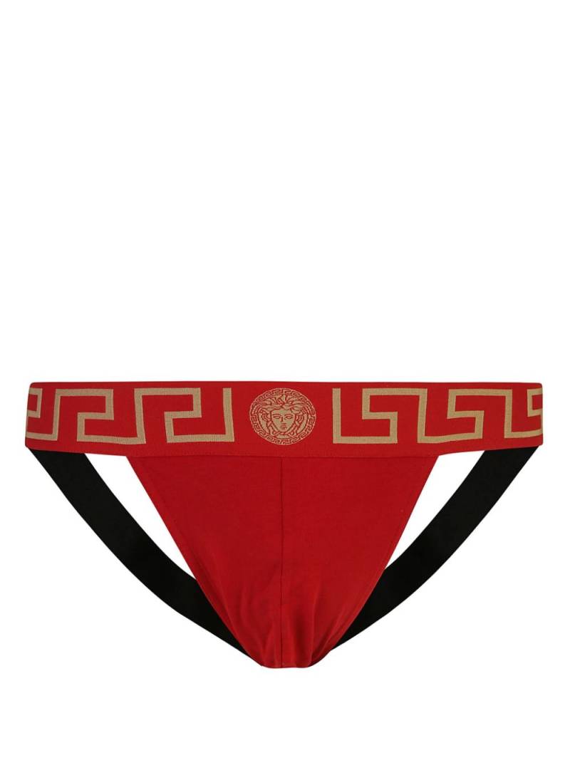 Versace Greca Border jockstrap - Red von Versace