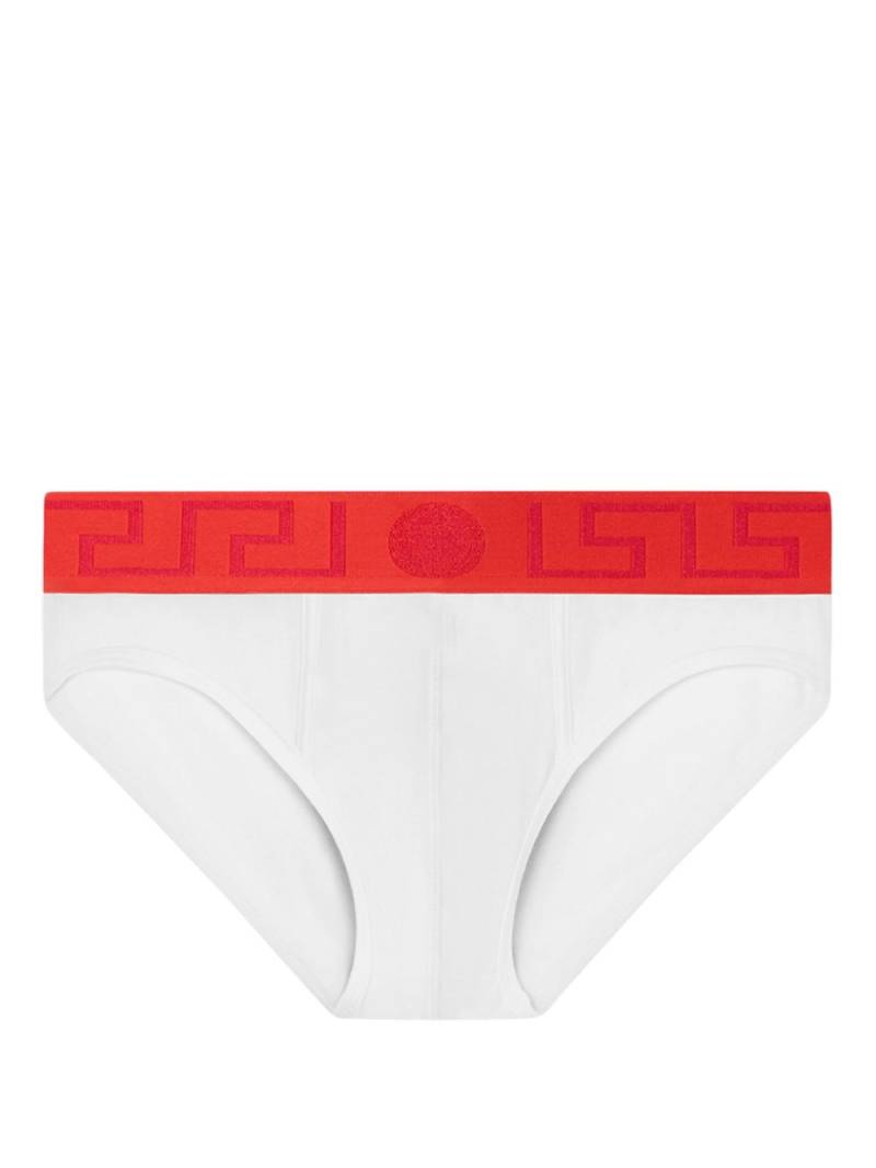 Versace Greca Border briefs - White von Versace