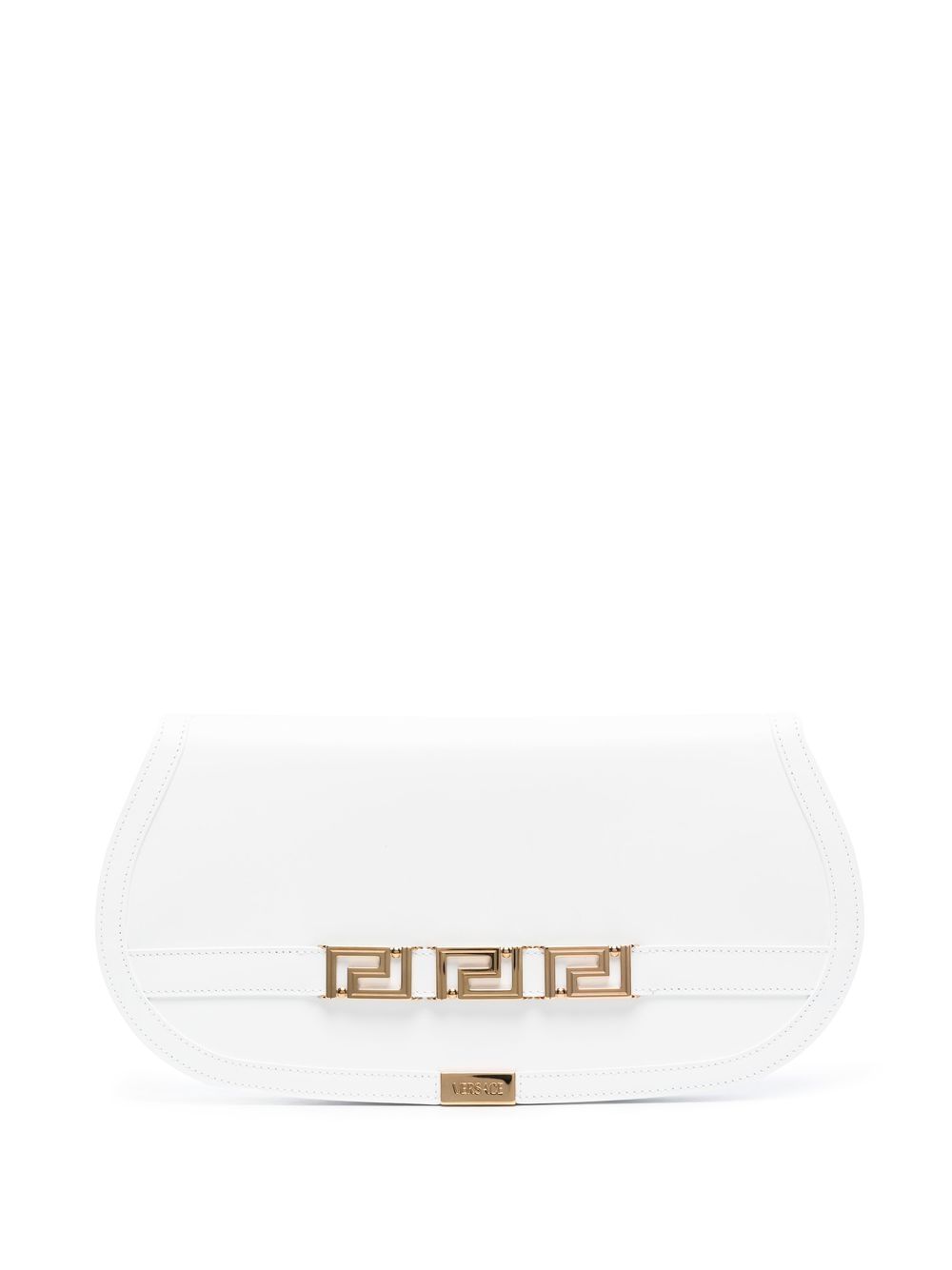 Versace Greca Goddess large clutch bag - White von Versace