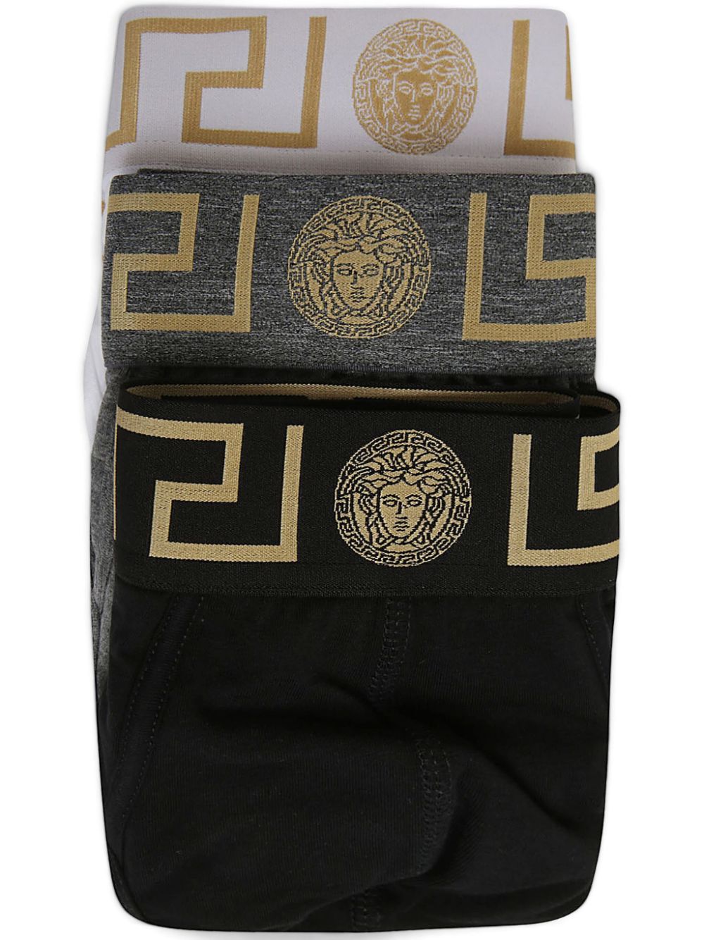 Versace Greca Medusa Head briefs (set of three) - Black von Versace