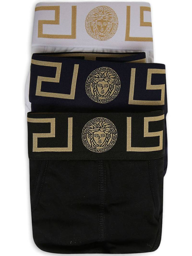 Versace Greca Medusa Head briefs (set of three) - Black von Versace