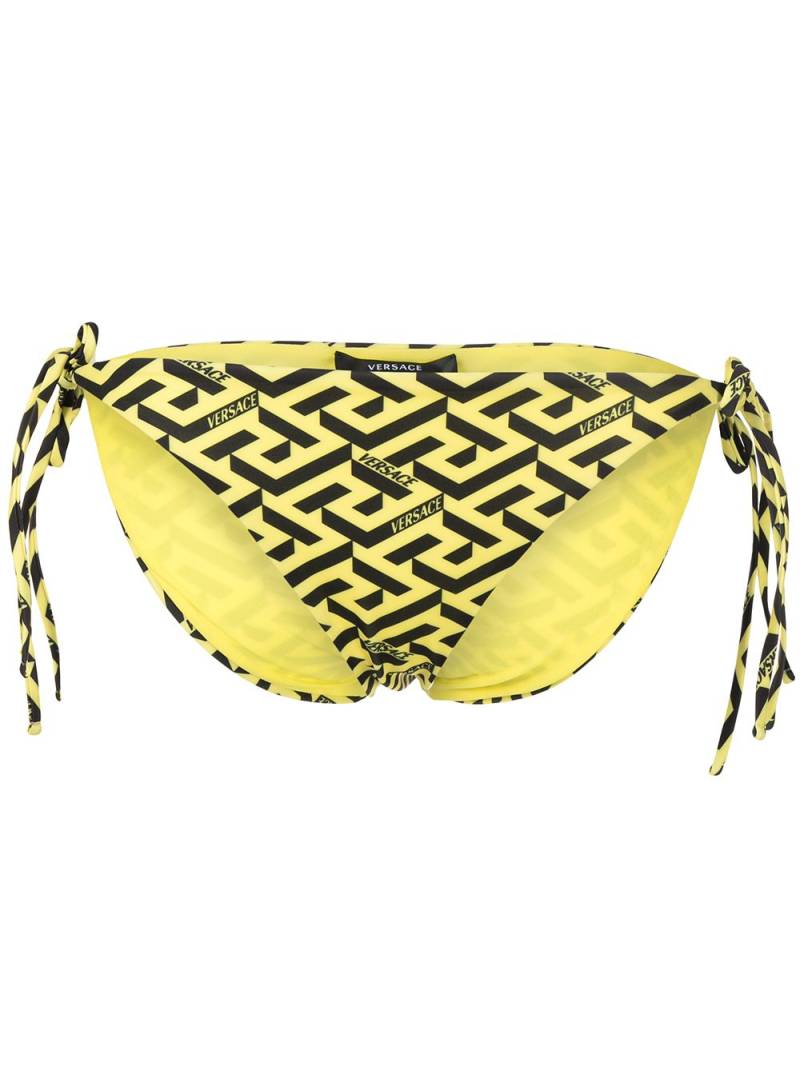 Versace Greca Signature-print bikini bottoms - Yellow von Versace