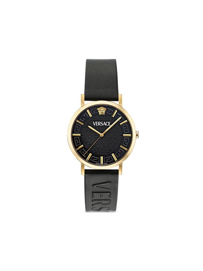 Versace Greca Slim 40mm - Black von Versace