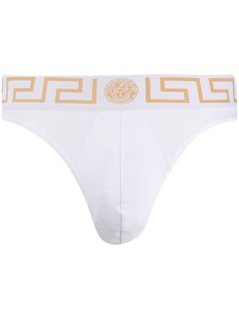 Versace Greca border briefs - White von Versace