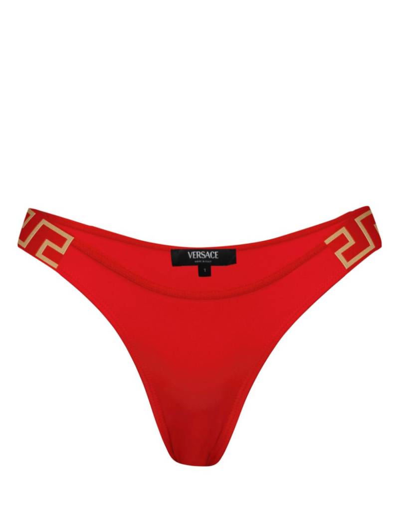 Versace Greca-detailing bikini bottoms - Red von Versace