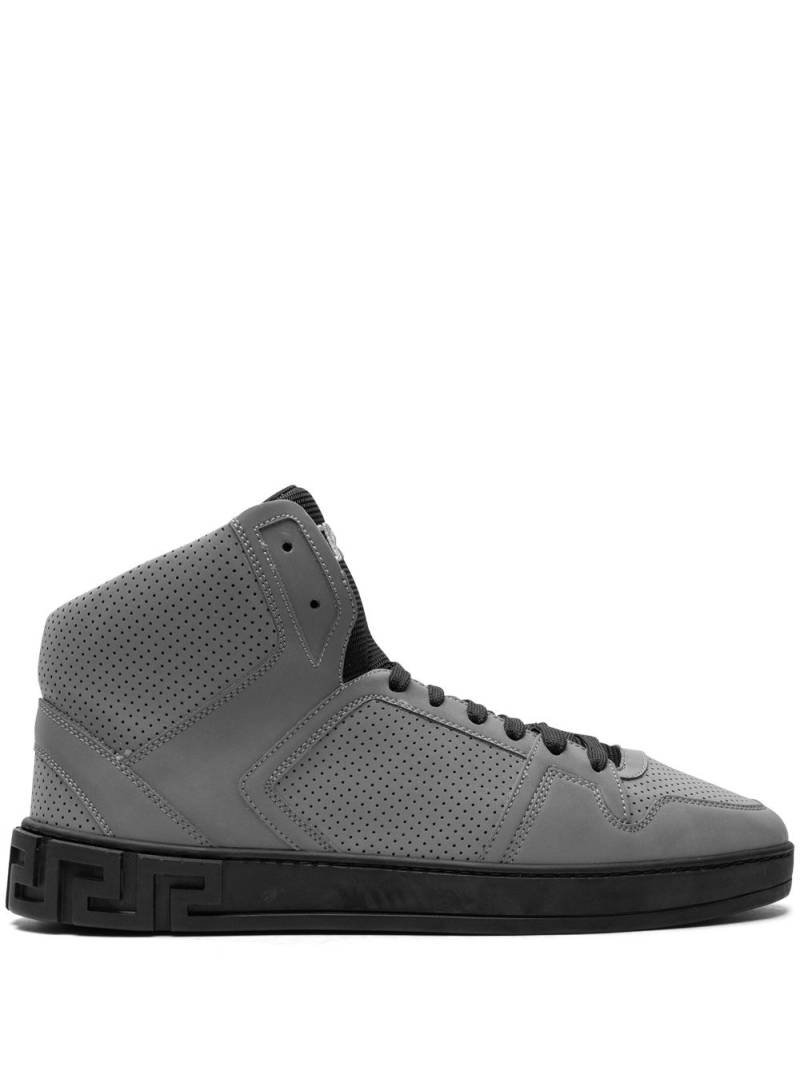 Versace Greca-embossed high-top sneakers - Grey von Versace