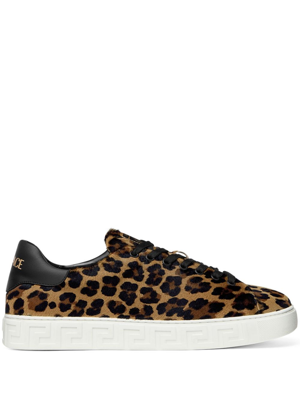 Versace Greca leopard-print sneakers - Neutrals von Versace