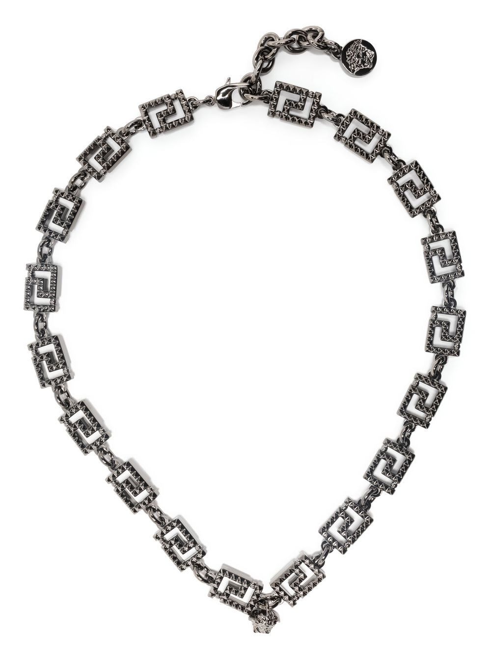 Versace Greca studded necklace - Black von Versace