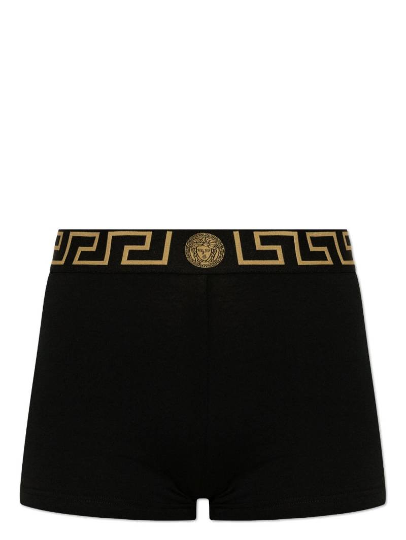 Versace Greca-print high-waist boxers - Black von Versace