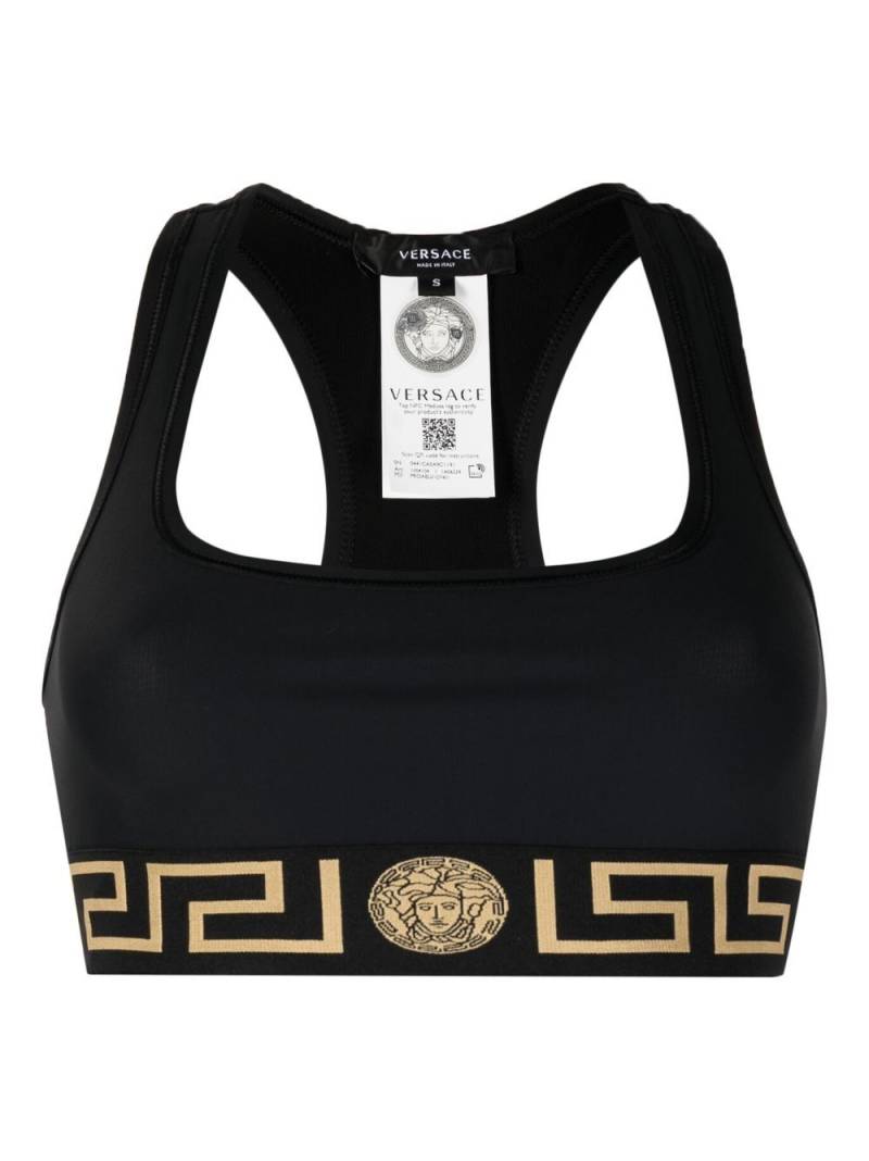 Versace Greca racerback bra - Black von Versace