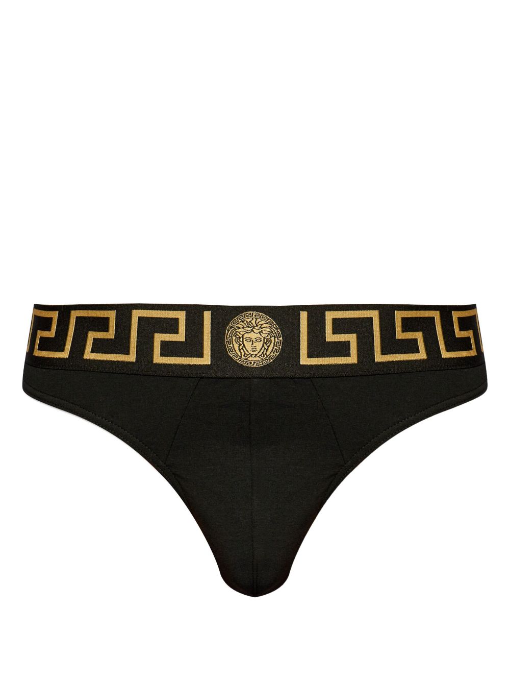 Versace Greca stretch-cotton briefs - Black von Versace