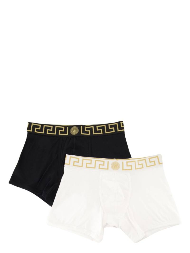 Versace Greca waistband boxers (pack of two) - White von Versace