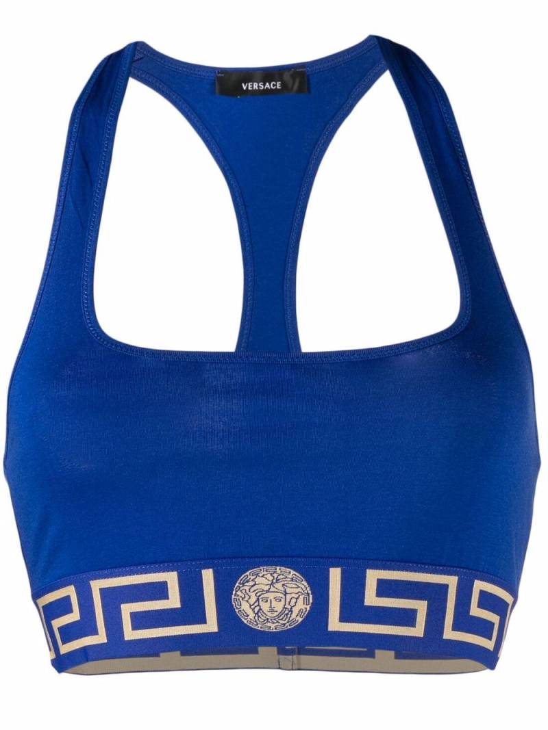 Versace Greca Border bralette - Blue von Versace