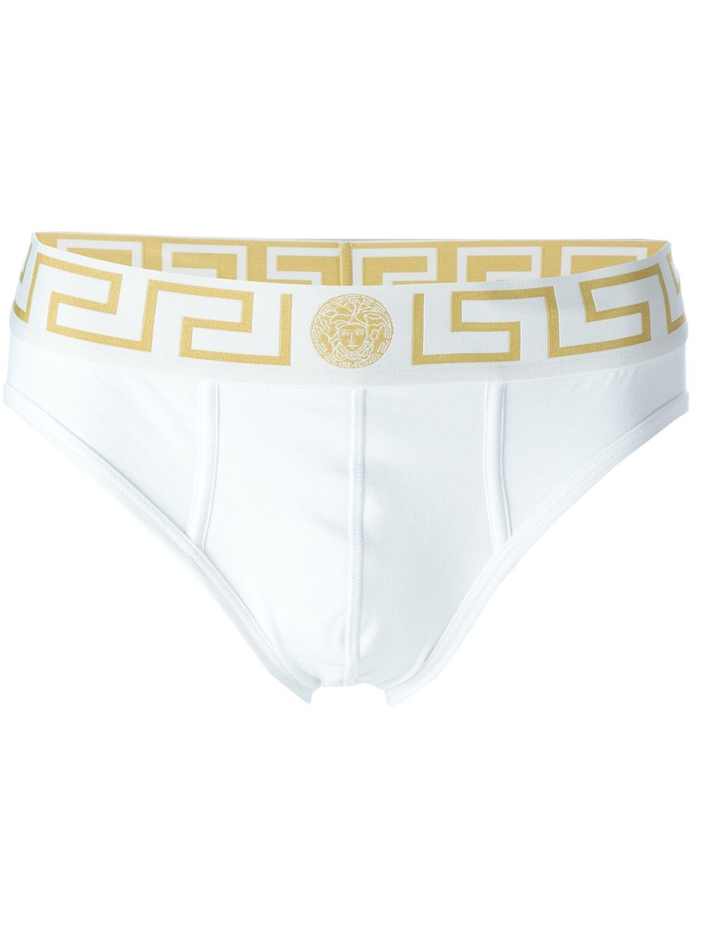 Versace 'Greca' waistband briefs - White von Versace