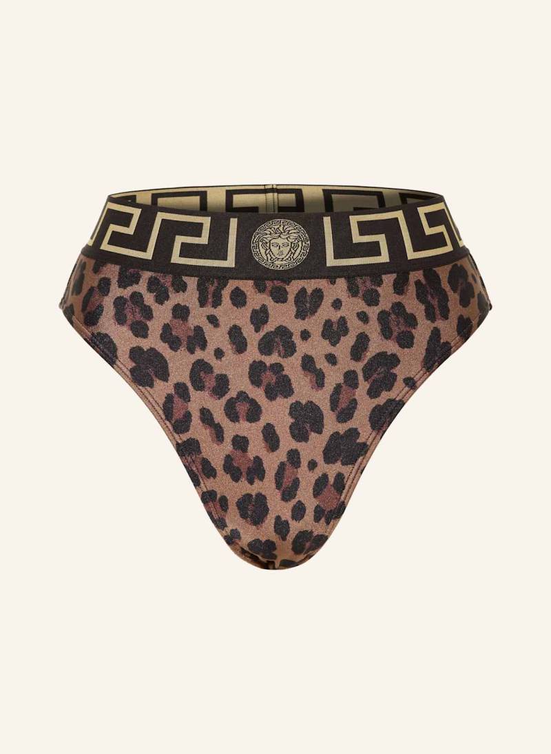 Versace High-Waist-Bikini-Hose braun von Versace