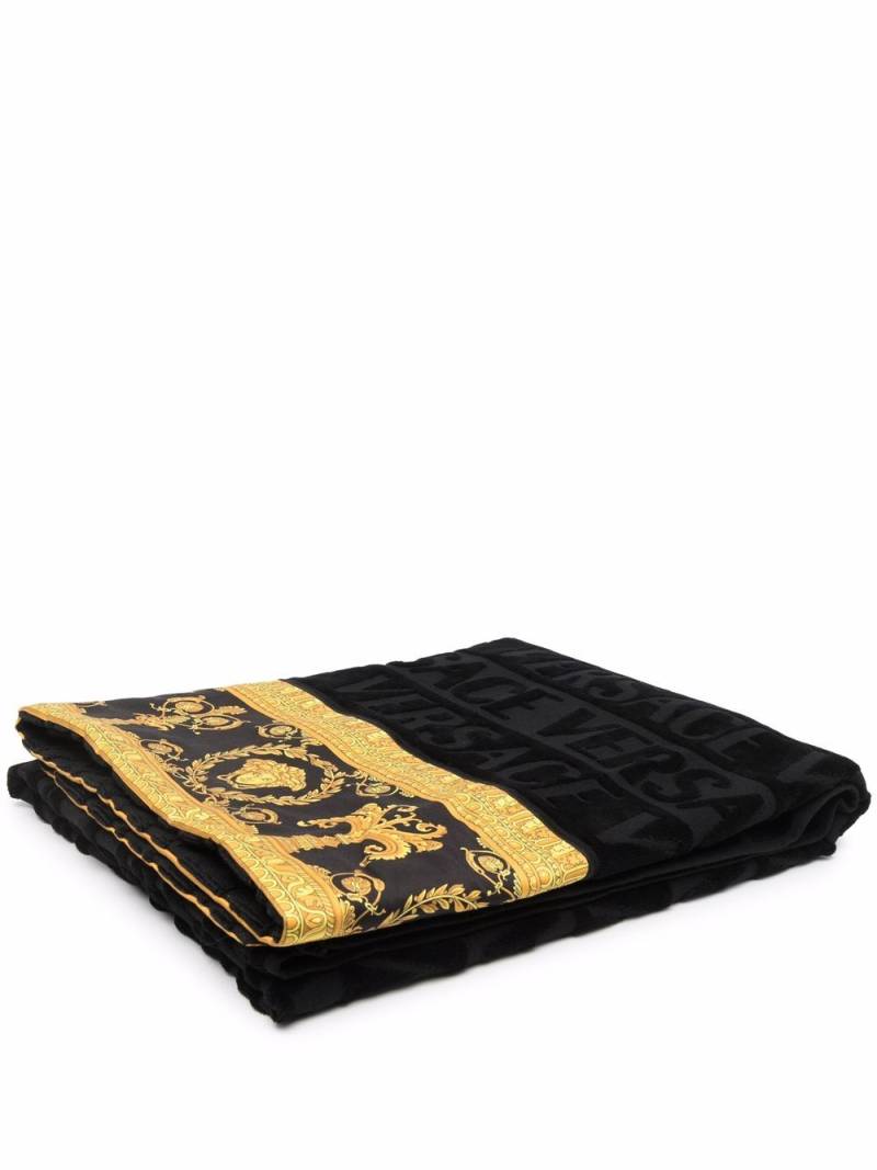 Versace I ♡ Baroque bath towel - Black von Versace