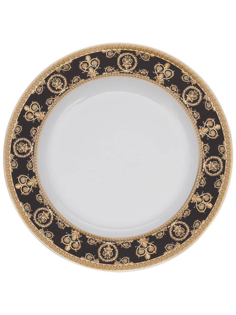 Versace I Heart Baroque ceramic plate (22cm) - Black von Versace