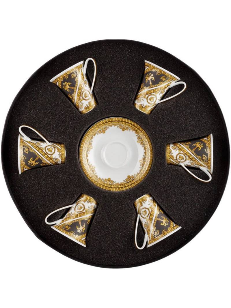 Versace I Love Baroque espresso cup & saucer set - White von Versace