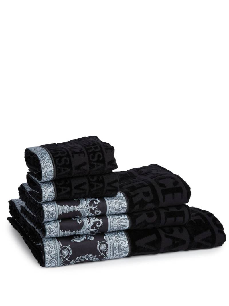 Versace I Love Baroque towel (set of five) - Black von Versace