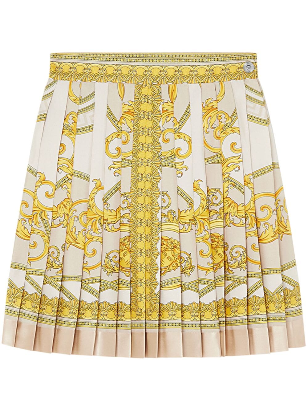 Versace La Coupe des Dieux pleated silk skirt - Neutrals von Versace