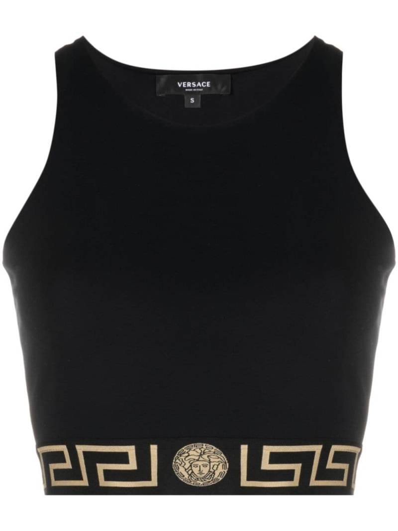 Versace La Greca cut-out sports bra - Black von Versace