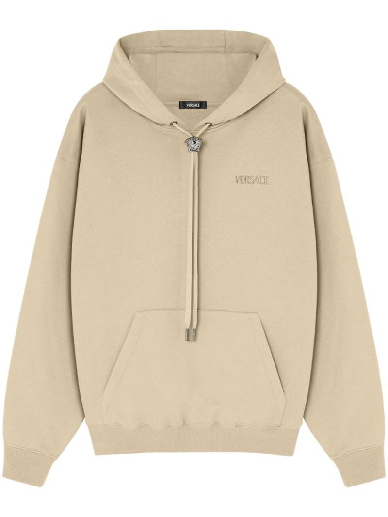 Versace La Medusa cotton hoodie - Neutrals von Versace