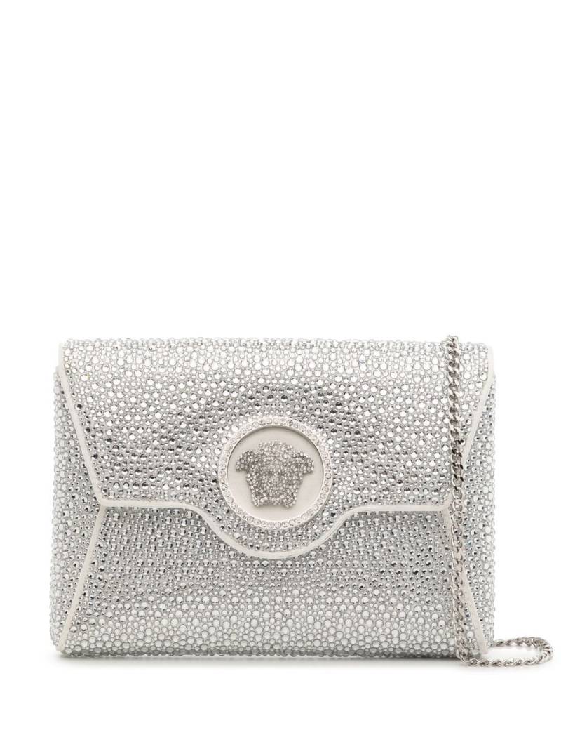 Versace La Medusa crystal envelope clutch - Silver von Versace