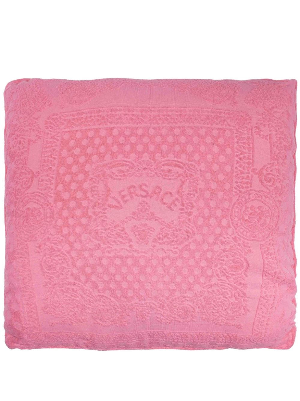 Versace La Vacanza logo-embroidered cushion - Pink von Versace