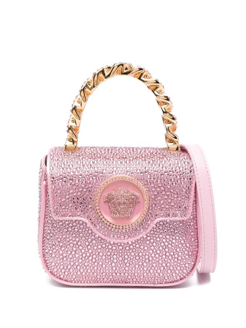 Versace La Medusa crystal-embellished mini bag - Pink von Versace