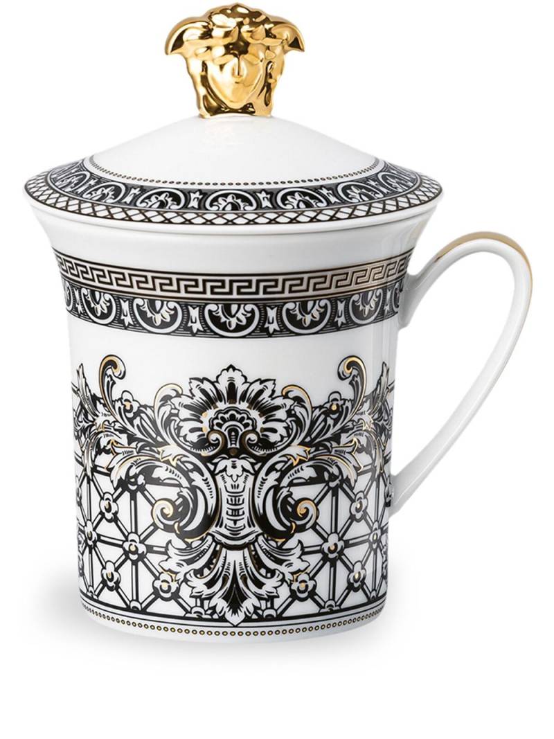 Versace Marqueterie porcelain lid mug - Neutrals von Versace