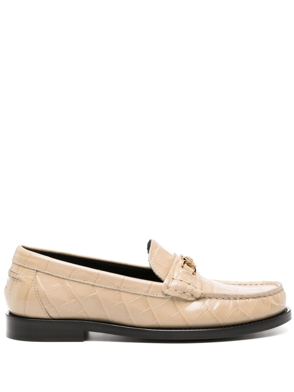 Versace Medusa '95 crocodile-embossed loafers - Neutrals von Versace