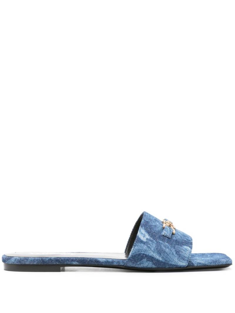 Versace Medusa '95 denim slides - Blue von Versace