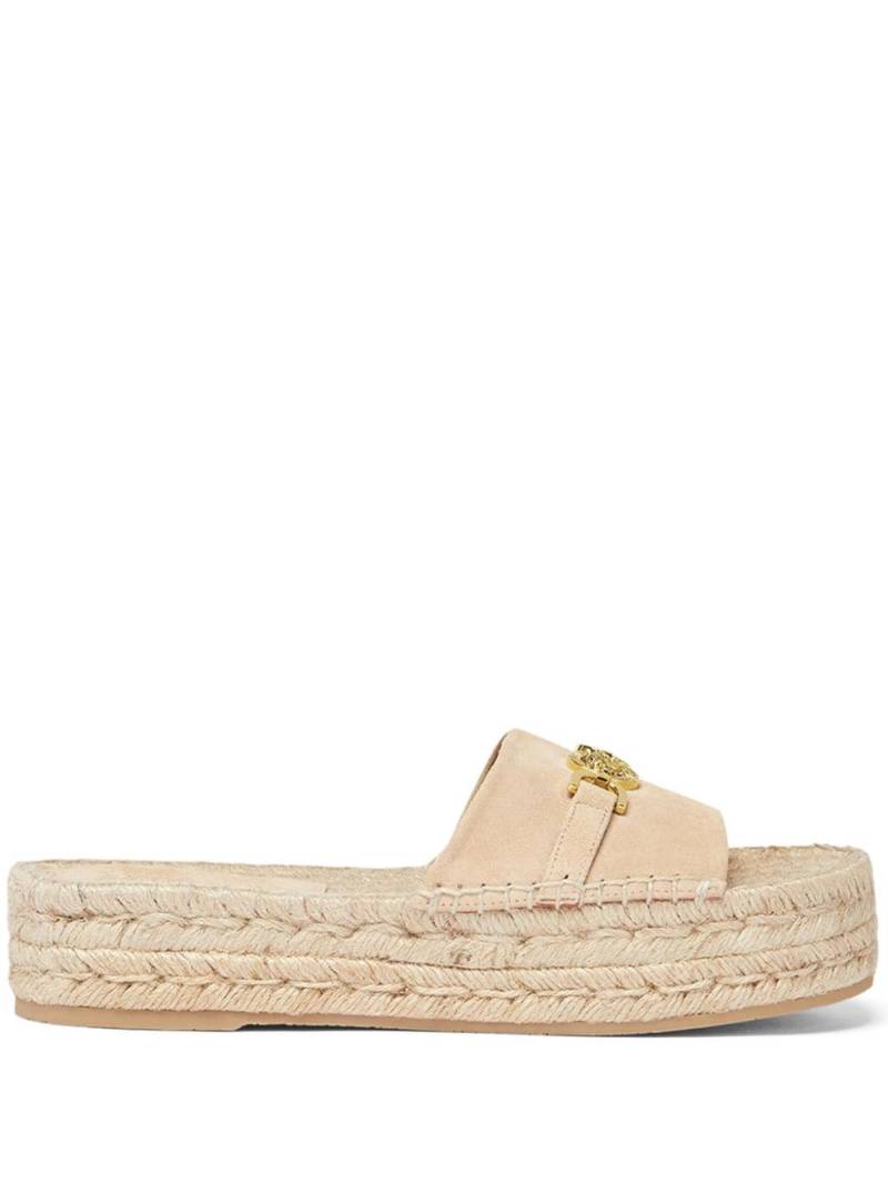 Versace Medusa '95 30mm suede espadrilles - Neutrals von Versace