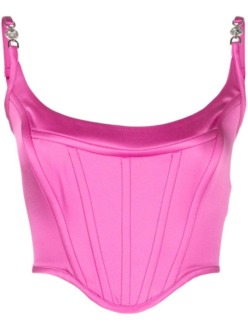 Versace Medusa '95 satin corset top - Pink von Versace