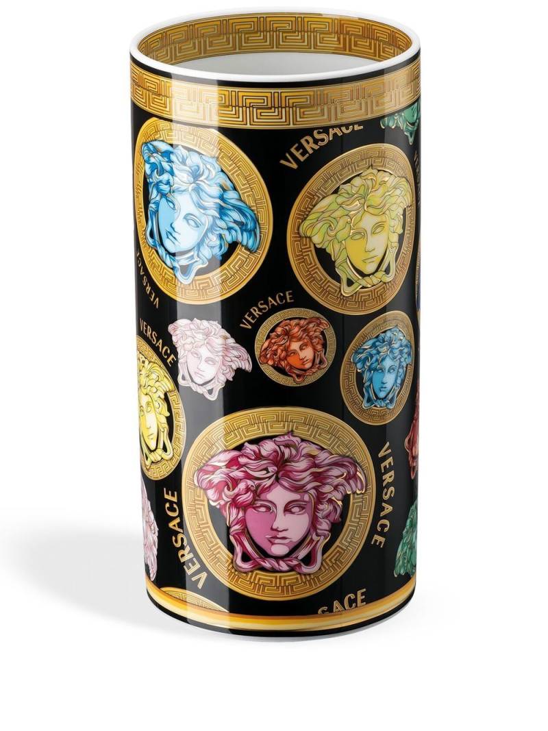 Versace Medusa Amplified medium vase - Black von Versace