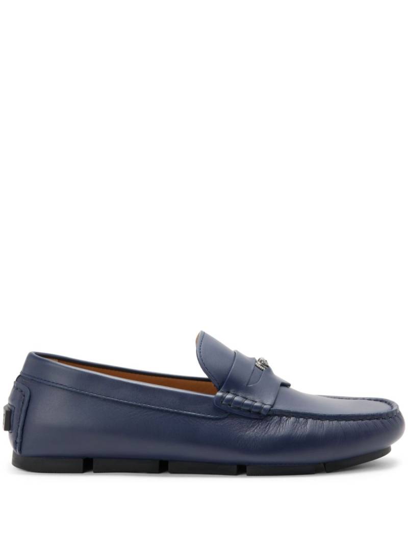 Versace Medusa Biggie leather driving loafers - Blue von Versace