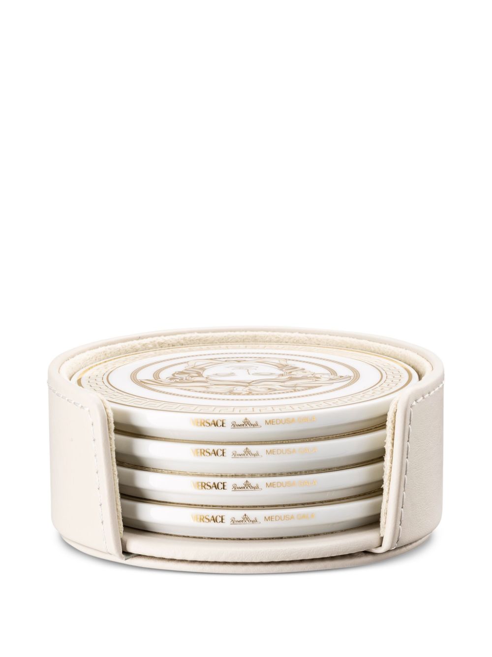 Versace Medusa Gala coasters (set of four) - White von Versace