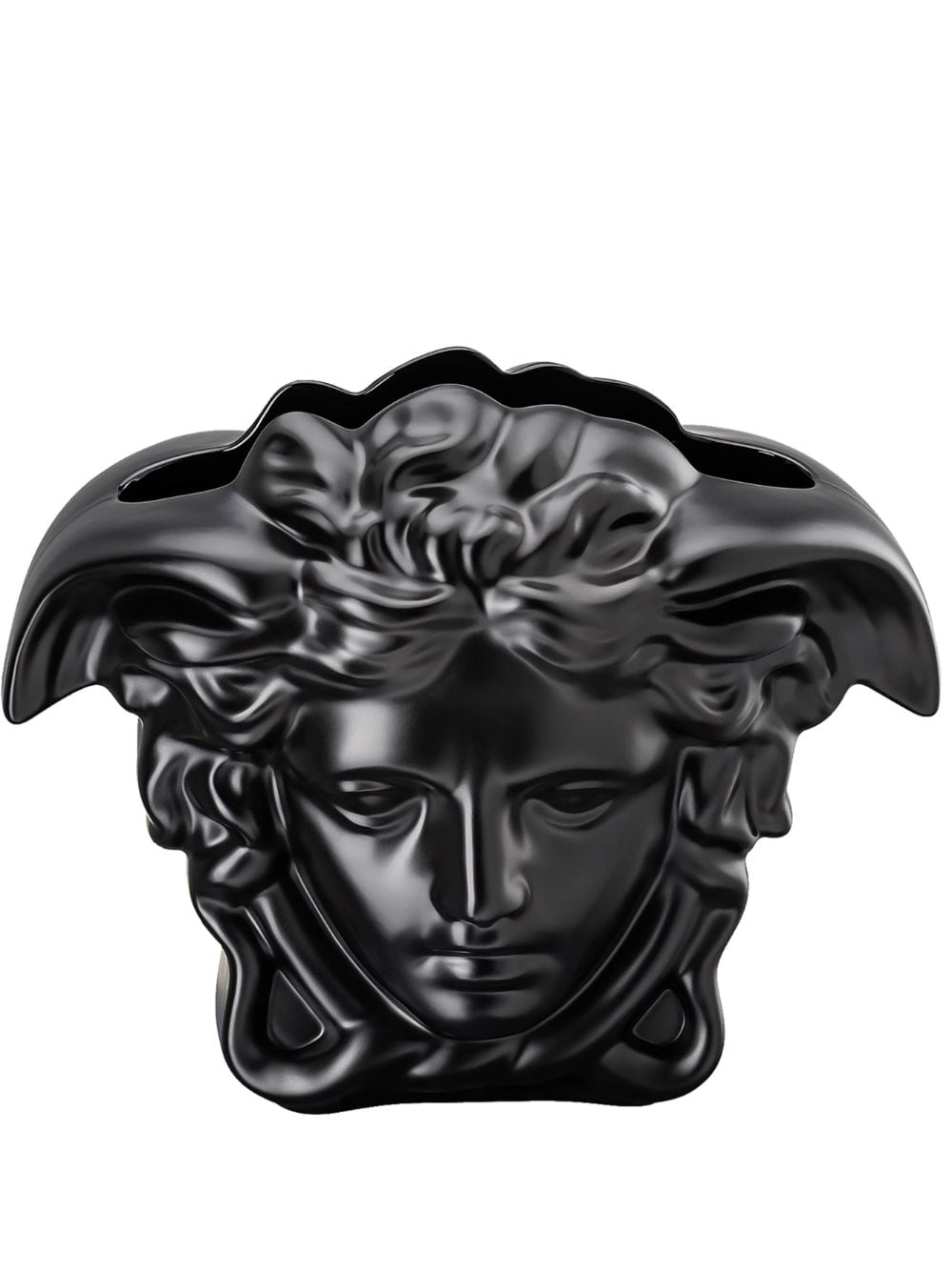 Versace Medusa Grande porcelain vase (37cm) - Black von Versace