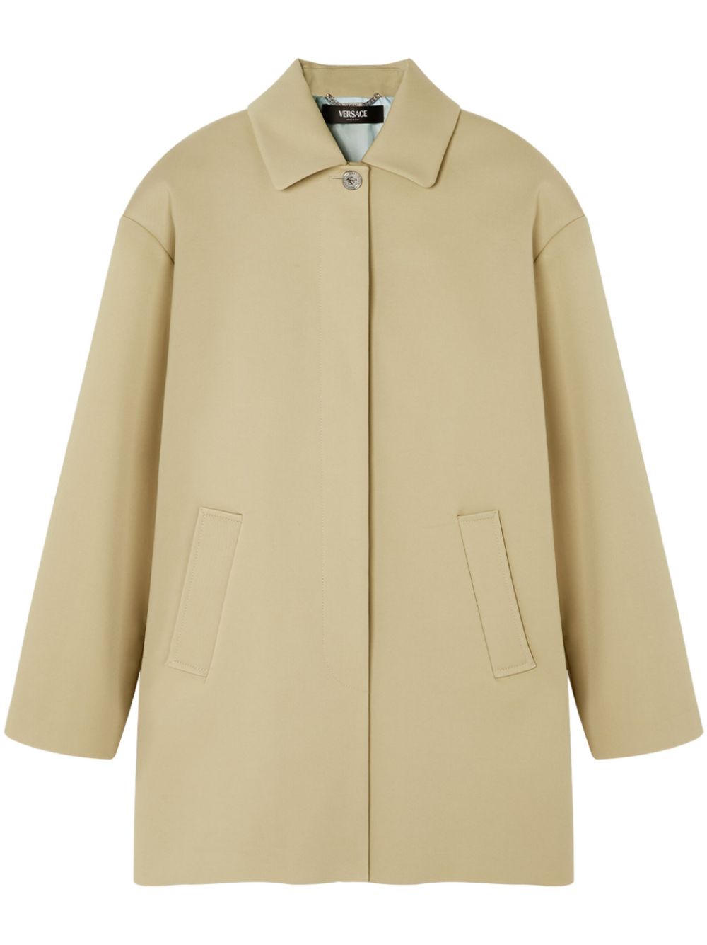 Versace Medusa Head-buttons coat - Neutrals von Versace